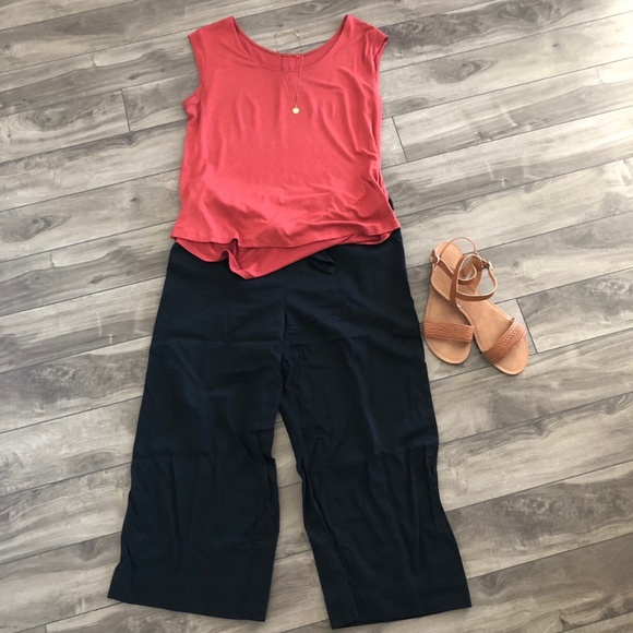 Joe Fresh Black Palazzo/Wide Leg Crop Pants - Picture 2 of 9